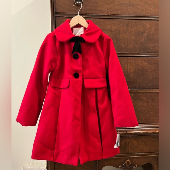 NWT Red Edgehill Collection Pea Coat - Little Girl size 6/6x - Picture 8 of 9